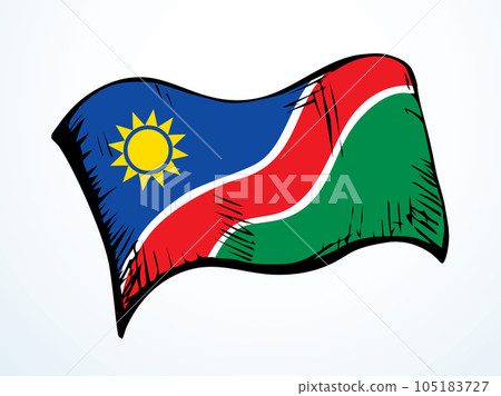 Flag of Namibia. Vector drawing icon 105183727