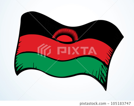 Flag of Malawi. Vector drawing icon Flag of Malawi. Vector drawing icon 105183747