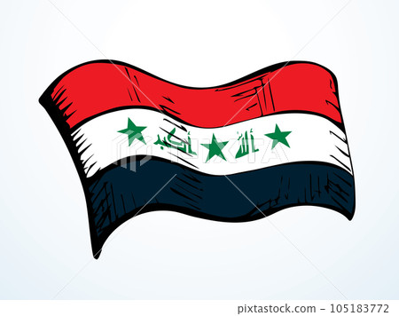 Flag of Iraq. Vector drawing icon Flag of Iraq. Vector drawing icon 105183772
