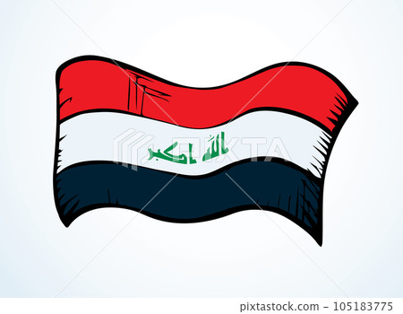 Flag of Iraq. Vector drawing icon 105183775