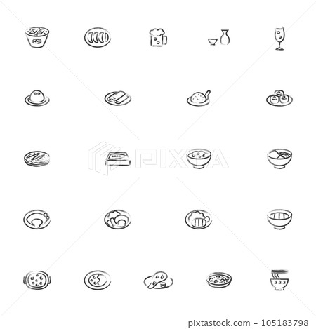 Minimini 飲食刷書寫圖標集 04 105183798