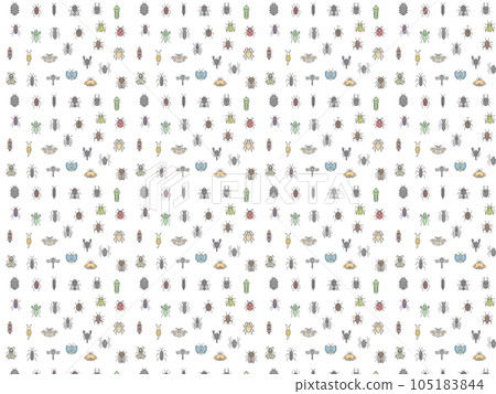 Color insect pattern wallpaper illustration sideways 105183844