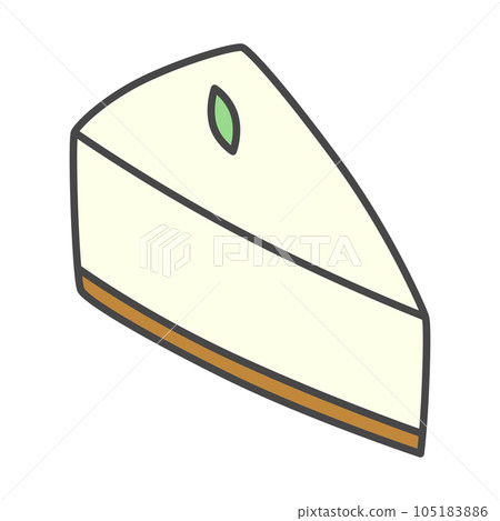 Color single icon illustration of sweets cheesecake Color single icon illustration of sweets cheesecake 105183886