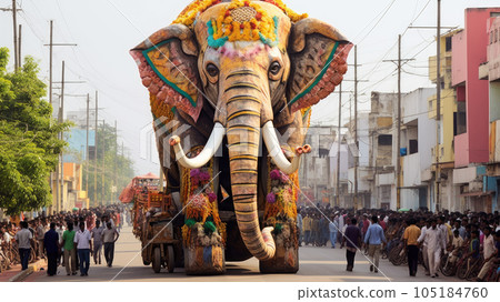elephant ganesh at telangana festivals elephant ganesh at telangana festivals 105184760