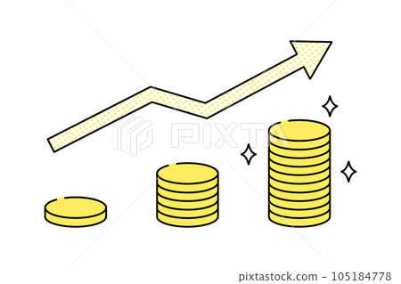 通過投資和儲蓄增加資金形象的矢量圖解 通過投資和儲蓄增加資金形象的矢量圖解 105184778