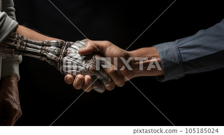 cyborg hand controlled by artificial intelligence cyborg hand controlled by artificial intelligence 105185024