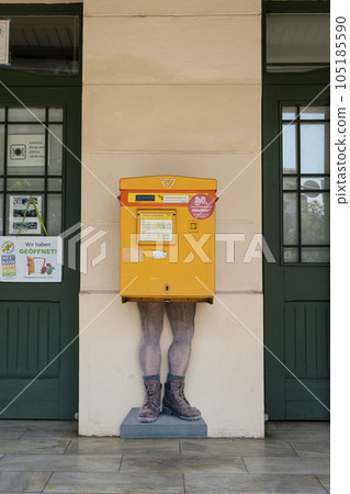 Austrian post office letterbox in Villach, Austria Austrian post office letterbox in Villach, Austria 105185590