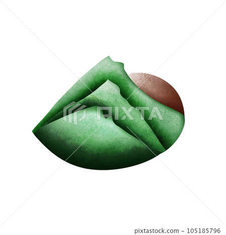 green fabric silk texture isolated on white 105185796
