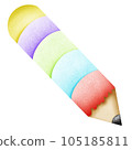 colorful pencil isolated on white background 105185811