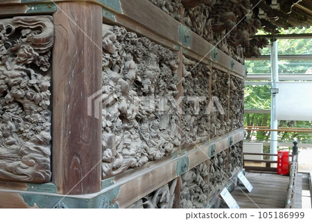 受玻璃保護的帝釋堂雕塑【柴又帝釋天/大教寺】東京都葛飾區 受玻璃保護的帝釋堂雕塑【柴又帝釋天/大教寺】東京都葛飾區 105186999