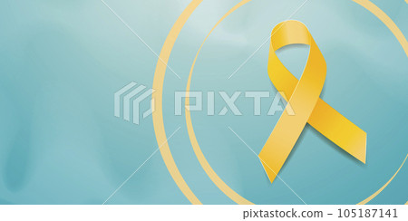 Sarcoma cancer awareness month concept. Banner template with yellow ribbon. Vector illustration Sarcoma cancer awareness month concept. Banner template with yellow ribbon. Vector illustration 105187141