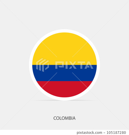 Colombia Flag Round