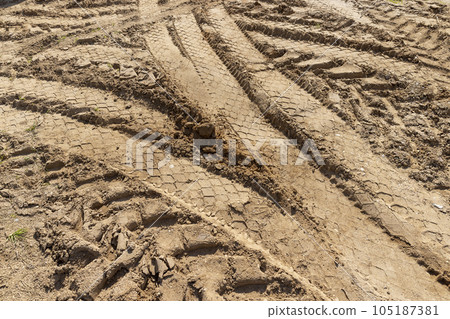 a road for vehicles without asphalt a road for vehicles without asphalt 105187381