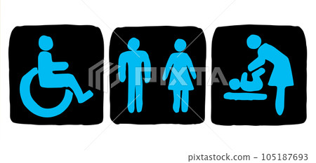 Toilet signs. Vector drawing icon 105187693