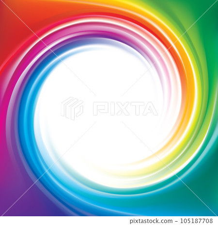 Vector backdrop of spiral rainbow spectrum 105187708