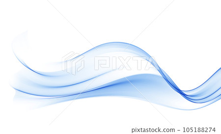 Blue wavy transparent wave background. Abstract background 105188274