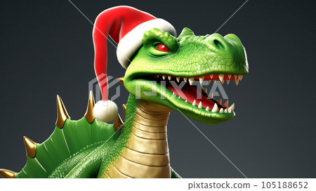 symbol of 2024 green dragon. 105188652