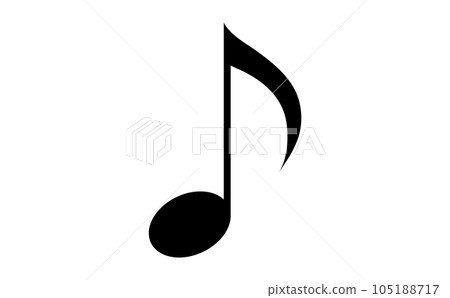 Eighth note black Eighth note black 105188717