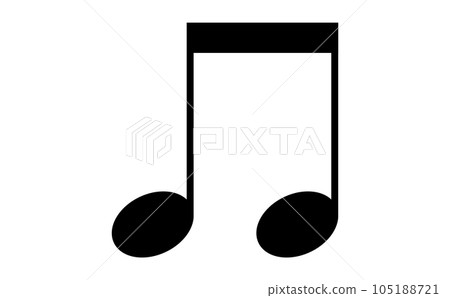 Eighth note beam black 105188721