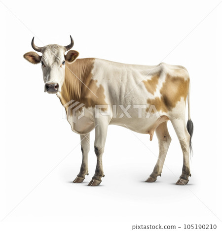 奶牛(奶牛,奶牛) 白色背景 AI 生成圖像 Generative AI 奶牛(奶牛,奶牛) 白色背景 AI 生成圖像 Generative AI 105190210