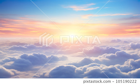Mysterious sea of clouds scenery "AI-generated image" 105190222