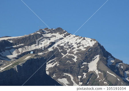 Summit station and suspension bridge of the Glacier 3000 cable car. Summit station and suspension bridge of the Glacier 3000 cable car. 105191034