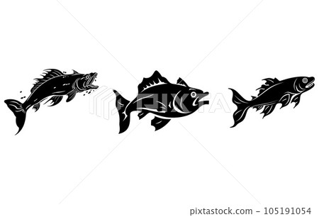 Catfish vector illustration, silhouette of fish catfish, Catfish vector illustration, silhouette of fish catfish, 105191054