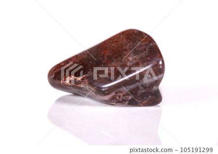 Macro mineral stone jasper on a white background 105191299