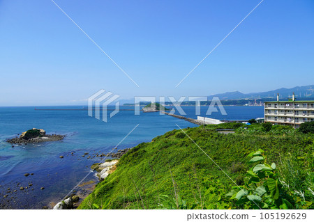 從江友岬看到的大黑島和惠比壽島 105192629