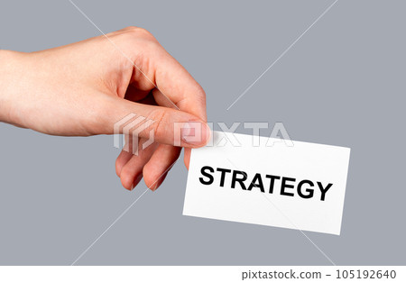 Abstract strategy concept, word in hand Abstract strategy concept, word in hand 105192640