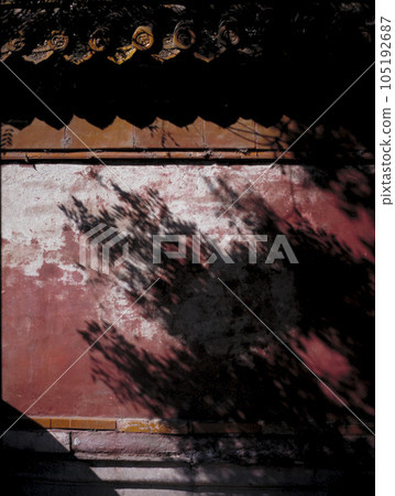 Beijing's old streets Peeled red walls and yellow shadows Beijing's old streets Peeled red walls and yellow shadows 105192687