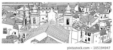 View of Lisbon over the roofs in Alfama 105194947