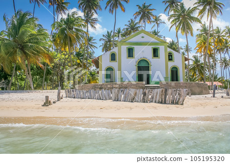 Carneiros Beach and Chapel in Pernambuco, Northeastern Brazil, South America Carneiros Beach and Chapel in Pernambuco, Northeastern Brazil, South America 105195320