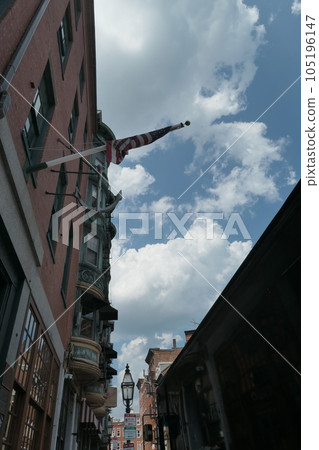 Scenery of an overseas street corner with historical buildings Scenery of an overseas street corner with historical buildings 105196147