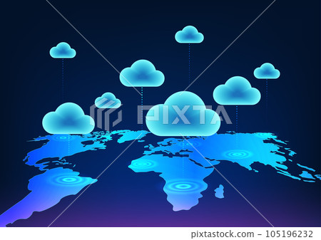 Cloud technology is a technology for storing data over a secure internet network. It is also a technology for transferring information to other people around the world. using a cloud as an icon 105196232