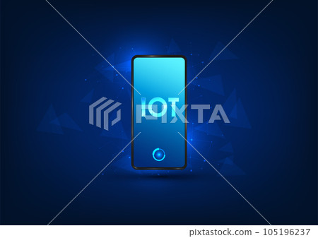 Internet of Things technology is an integrated network of interconnected devices and technologies that facilitate communication. In the picture, there are mobile elements and IoT characters. Internet of Things technology is an integrated network of interconnected devices and technologies that facilitate communication. In the picture, there are mobile elements and IoT characters. 105196237