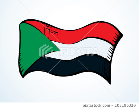 Flag of Sudan. Vector drawing icon Flag of Sudan. Vector drawing icon 105196320