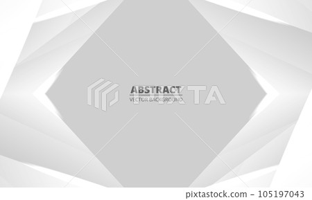 White and soft grey geometric abstract modern presentation background design. 105197043