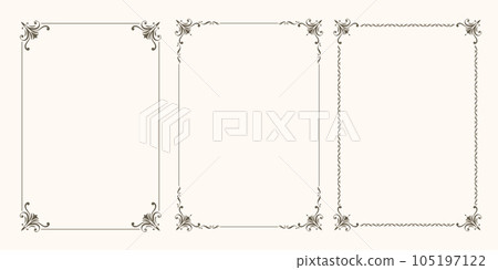 Set of vector frames borders art deco Set of vector frames borders art deco 105197122