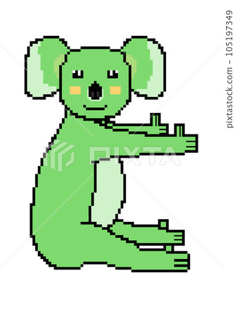 Dot picture koala (green) 105197349