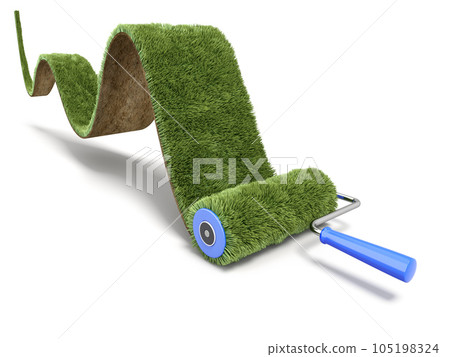 Green paint of grass carpet Green paint of grass carpet 105198324