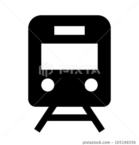 代表車輛、火車的填充樣式圖標 105198356