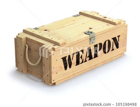 Military wooden crate 105198498