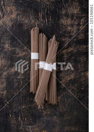 Raw soba noodles and cooking ingredient Raw soba noodles and cooking ingredient 105198661
