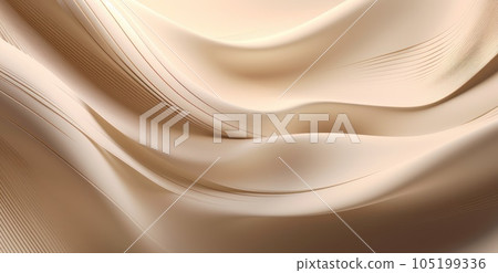 Shiny draping satin fabric in golden yellow hue. AI Generative. 105199336