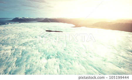 aerial view of big glacier aerial view of big glacier 105199444