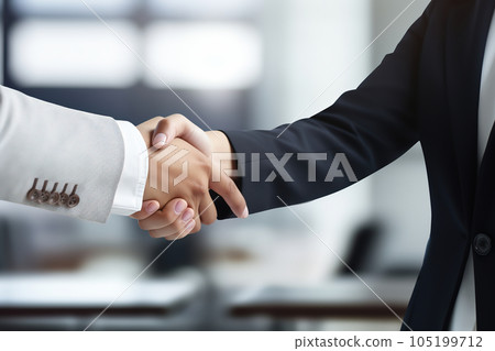 The hand of the businessman shaking hands 105199712
