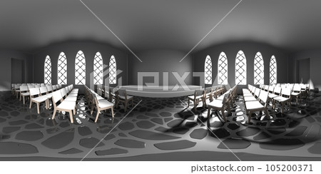 Full 360 degree hdri spherical panorama. 3D visualization 12K 105200371