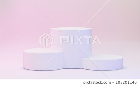 Vector podium, pedestal or platform, cosmetic product presentation background. 3d podium. Place for ads. Vector podium, pedestal or platform, cosmetic product presentation background. 3d podium. Place for ads. 105201146