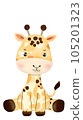 Illustration of a watercolor giraffe 105201323